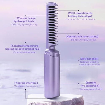 Nextgenstore Rechargeable PHLYPONN Wireless Straightening Comb